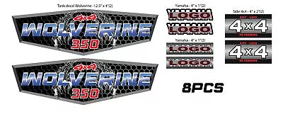 4x4 Decal Graphic Sticker  Kit  Set Fits Yamaha Wolverine 350 450 • $27