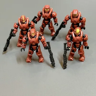 Ultra Rare Lot 5 Style Red Mega Bloks Construx Halo Heroes Series Action Figure • $11.39