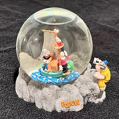 Popeye Olive Oyl Swee Pea Brutus  Snow Globe MGM Grand Exclusive 1997 Vintage • $85