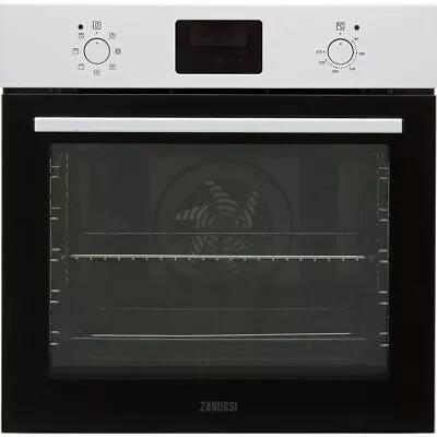 Zanussi ZOHNX3W1 Built In 59cm Electric Single Oven White A • £377