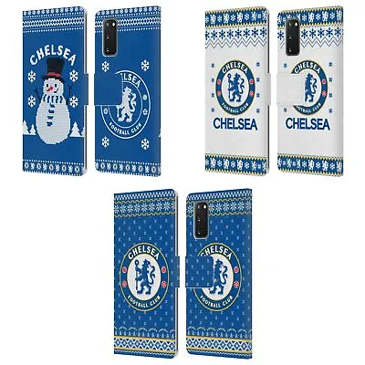 Chelsea Football Club Christmas Jumper Leather Book Case For Samsung Phones 1 • £19.95