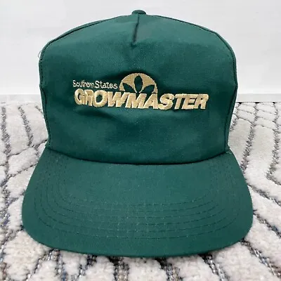 Vintage Southern States Hat Cap Trucker Snap Back USA Grow Master Seed Farm 80s • $19.91