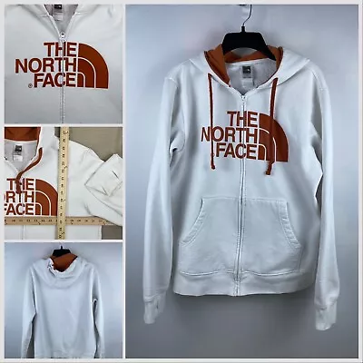 Men's Large The North Face L Full Zip White / Orange Hoodie • $15