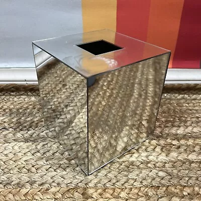 Vintage 80s 90s Postmodern Mirrored Tissue Box Holder • $15