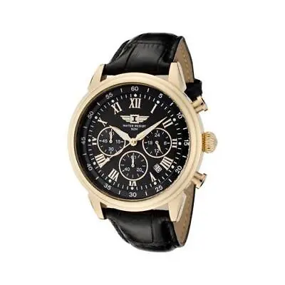 I By Invicta Men's 90242-003 Chronograph Black Dial Black Leather Watch • $69