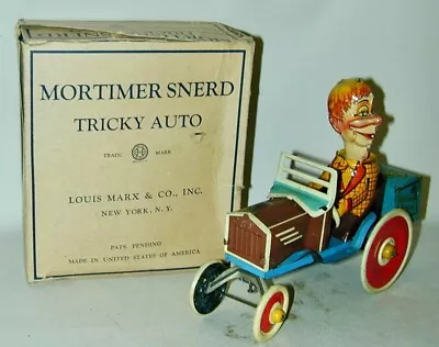 Louis Marx Mortimer Snerd Tricky Auto + Original Box Copyright 1938 Edgar Bergen • $595