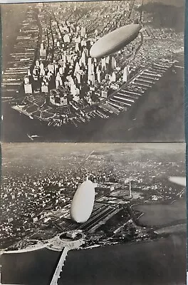 2 Vintage 7X9 B/W Photos Of The USS Akron ZRS-4 Over NYC And Washington DC-Rare! • $9.99