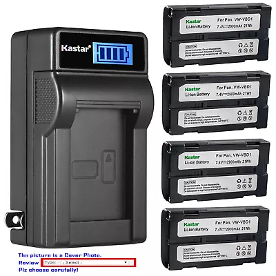 Kastar Battery LCD Wall Charger For Panasonic PV-D700 PV-D700 PV-D710 PV-D710 • $63.99