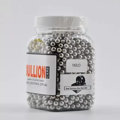 Stainless Steel Shot Tumbling Media: Non-Abrasive 5mm Spheres Polish Tumbler 1kg • $31.53