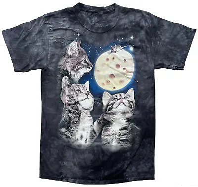 The Mountain Men's Three Kitten Cheese Moon T-Shirt • $34.95