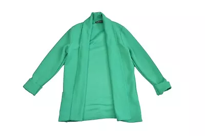 'CAMEO ROSE' Jade Green Ribbed Cardigan/Jacket - Size S • £3.95