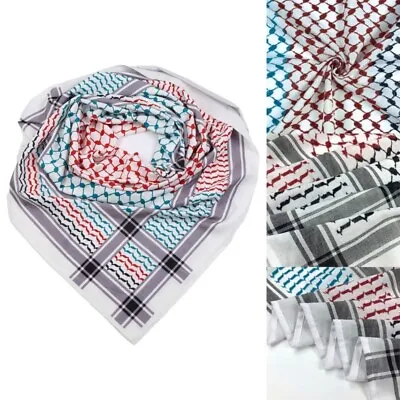 Geometric Jacquard Shemagh Scarf Keffiyeh Neckerchief Head Wrap Kerchief For Men • £8.80