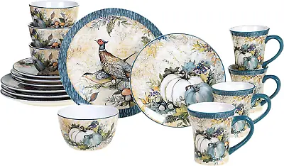 Harvest Gatherings 16Pc Dinnerware Set Service For 4 Multicolor • $155.99