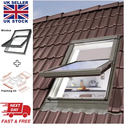 Optilight TLP Centre Pivot PVC Roof Windows Flashing White PVC Loft Rooflight • £329