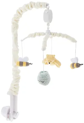 Musical Mobile Baby Crib Winnie The Pooh Classic Ivory Sage Hunny Pot And Bees • $59.40