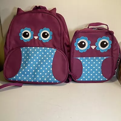 Gymboree Girls Backpack Lunch Bag Purple Owl New No Tags • $24.54