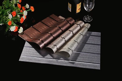 $23.99 • Buy Waterproof! Up To SET 6 X Dining Table Placemat PVC Mat Insulation Tableware 4x