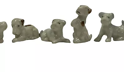 Vintage Dog Puppy Figurines Lot Of 5 Collectible Dog Lover Decor Made In Japan • $17.99