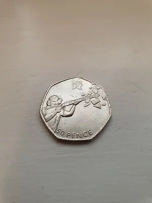 🔥🔥RARE 2011 London Olympic Shooting 50p COLLECTORS COIN🔥🔥 • £25