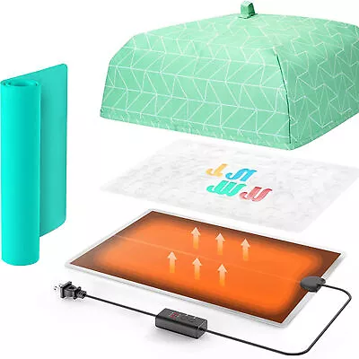 Epoxy Heating Mat With Cover Timer Heat Pad For Resin Molds Fast Curing Drying A • $37.99