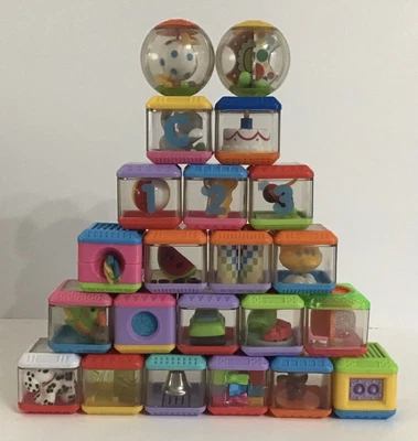 £20 • Buy Fisher Price 20 X Peek A Boo Blocks And 2 X Roll A Rounds Learning Baby Toys