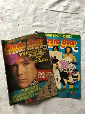 X2 Music Star Magazines From 1974 Including Rare 100th Issue From 21 Dec 1974 • £20