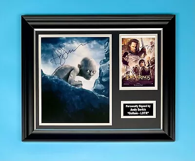 Andy Serkis Signed Photo Framed & COA Autograph Lord Of The Rings Poster Gollum • £199.99