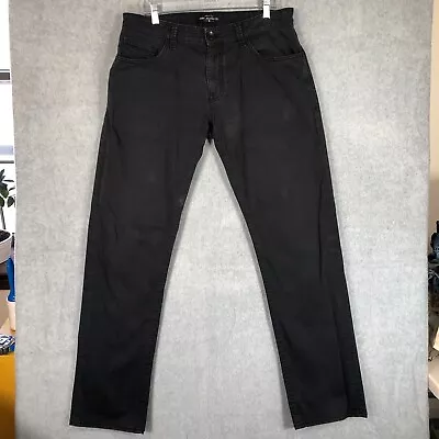 Mavi Jeans Mens 34x34 (Meas. 35x34) Black Zach Straight Leg Pants Twill Adult • $18.95