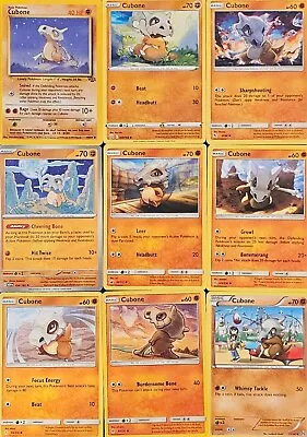 (9x) Cubone Base Set Pokemon Card Collection Set Deck Building Ground Fighting • $14.63