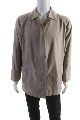 Burberry Mens Nova Check Lined Buttoned Collared Long Sleeve Jacket Brown Size M • $49.99