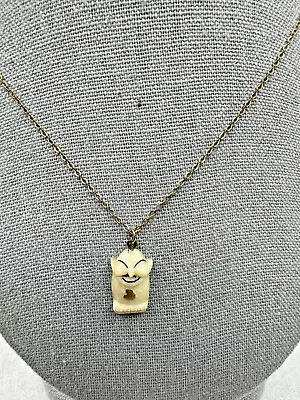 Vintage 12kt Gold Filled Chain With Carved Buddha Pendant • $20.83