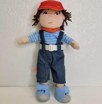 HABA Graham Boy Doll Plush Outfit Hat Scarf Shoes Brown Hair Toy 12” HTF • $19.49