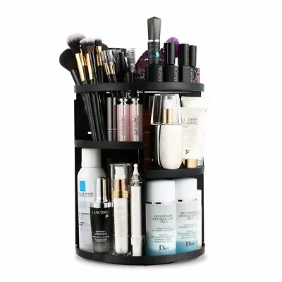 $19.99 • Buy Makeup Organizer Rotating Vanity Organizer And Storage Box 360° 
