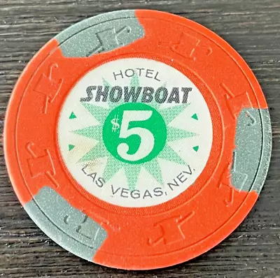 Showboat Hotel Casino The Strip Las Vegas NV $5 Casino Chip Obsolete • $12