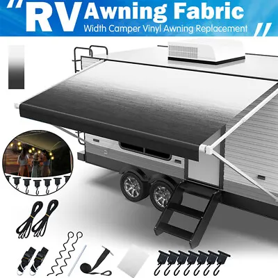 10-14FT Replacement Caravan Roll Out Awning PVC Vinyl/Fabric Carefree Canvas RV • $147.15