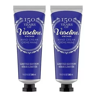 2 X Vaseline Hand Cream - 150 Years Anniversary Vintage Limited Edition TWIN PK • £6.45