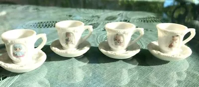 Precious Moments - Set/4 Mini Tea Cups And Saucers • $9.99