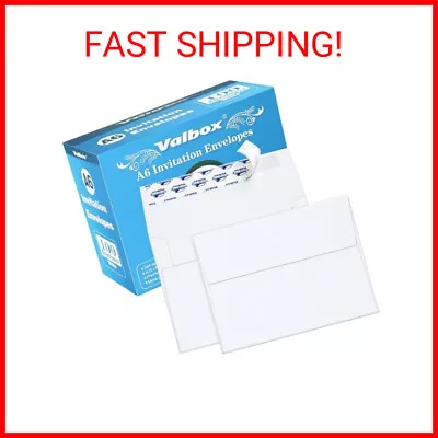 ValBox 100 Qty A6 Envelopes Self Seal 6.5 X 4.75  White Kraft Paper Invitation E • $19.28