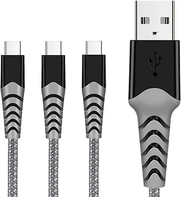 £3.29 • Buy HeavyDuty  USB Type C Charging Cable Braided Fast Phone Charger Long Lead 2M 3M
