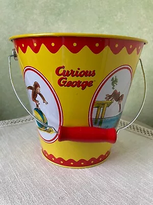 Curious George Schylling Tin Pail Sand Bucket #23-7   Tall • $10.95