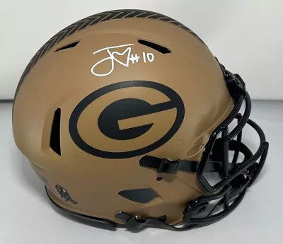 Packers JORDAN LOVE Signed Full Size 2023 SALUTE Authentic Speed Helmet AUTO JSA • $539.99