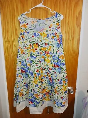 Motherhood Women's  Maternity Floral Dress Sleeveless Tie Belt Size XL • $9.99