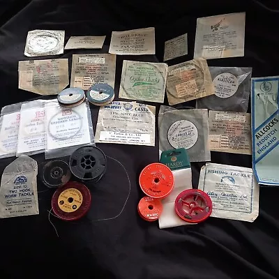 A Collection Of Vintage Angling Packets/spools/containers Hardy Allcock Og Smith • $11.37