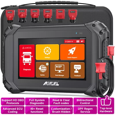 Heavy Duty Truck All Systems Diagnostic Tool Diesel OBD2 Scanner Bi-directional • $519.99