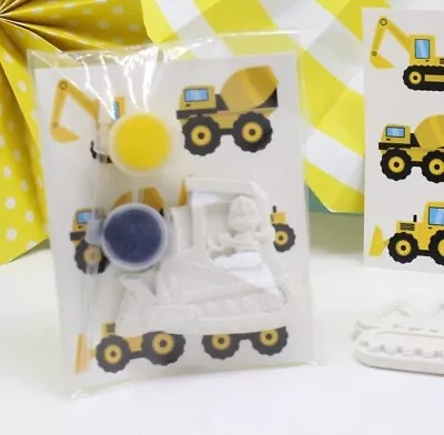 Paint Your Own Plaster Ceramic Construction Vehicle Shape Birthday Favour • £1