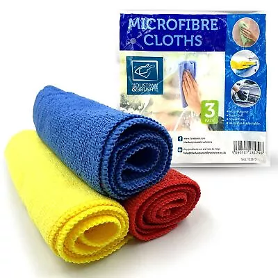 Large Microfibre Cloths Soft Cleaning Duster Window 40x40 Car Glass Kitchen • £2.79