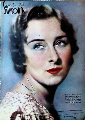 Sintonia Magazine June 22 1935 Rene Fasce Marlene Dietrich Greta Garbo WC Fields • $52.22