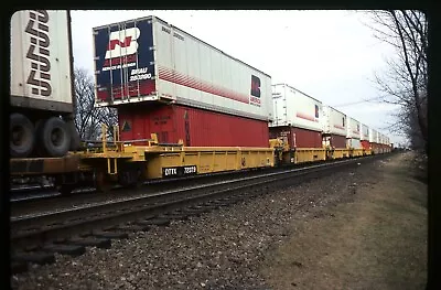 Railroad Slide - Trailer Train #72379 Intermodal Flat Car 1989 La Grange IL BN • $7