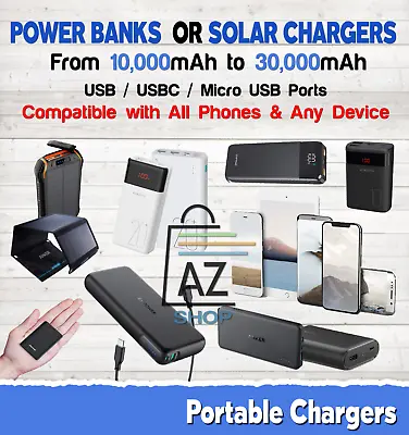 $200.95 • Buy Power Bank Fast Charger External Portable Battery USB For Phones/Devices Lot MAh