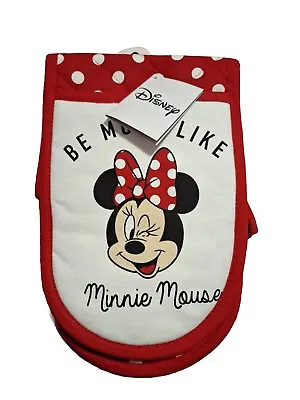 New Disney MINNIE MOUSE -  Double Oven Glove - Red White Polka Dot)  • £7.99